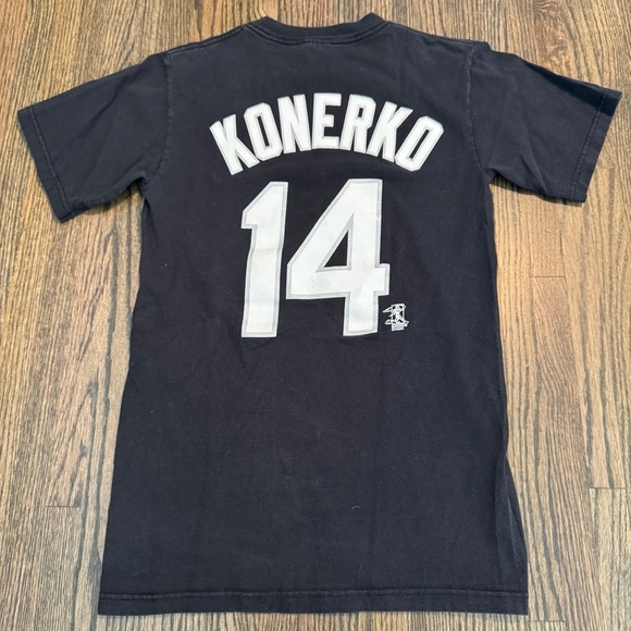 Chicago White Sox MLB Majestic Konerko black T-shirt size small - Picture 6 of 6